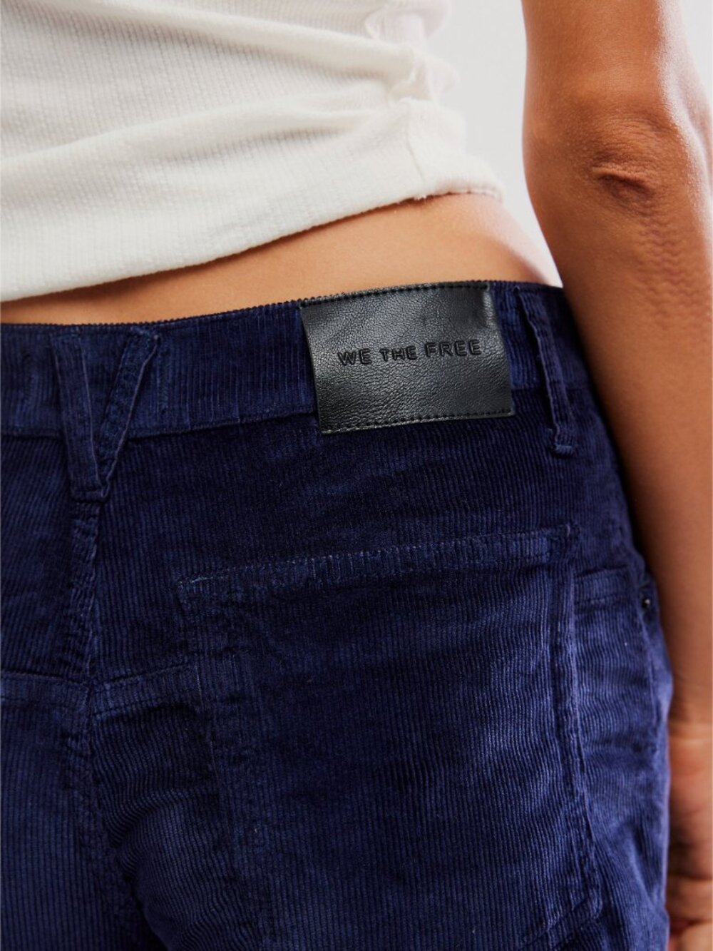FREE PEOPLE We The Free Deep Trance Dropped Corduroy Jeans / Deep Seas - Picture 4 of 6